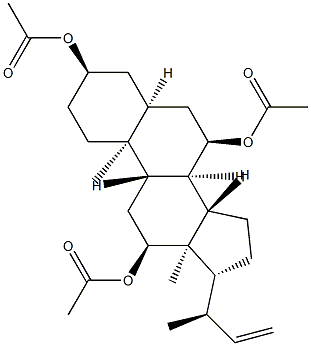 24-Nor-5β-chol-22-ene-3α,7α,12α-triol triacetate Struktur