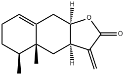 (3aR)-3aα,4,4a,5,6,7,9,9aα-Octahydro-4aβ,5β-dimethyl-3-methylenenaphtho[2,3-b]furan-2(3H)-one Struktur