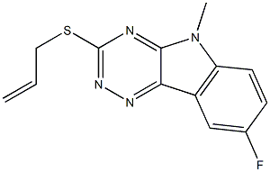 5H-1,2,4-Triazino[5,6-b]indole,8-fluoro-5-methyl-3-(2-propenylthio)-(9CI) Struktur