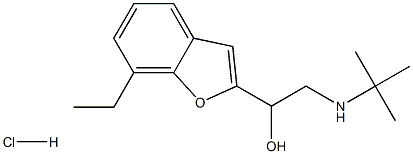 (±)-alpha-[[(tert-butyl)amino]methyl]-7-ethyl-2-benzofuranmethanol hydrochloride Struktur