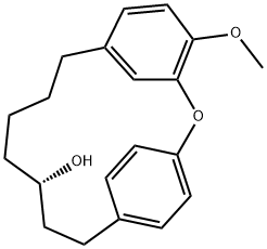 (S)-4-Methoxy-2-oxatricyclo[13.2.2.13,7]icosa-3,5,7(20),15,17(1),18-hexen-12-ol Struktur