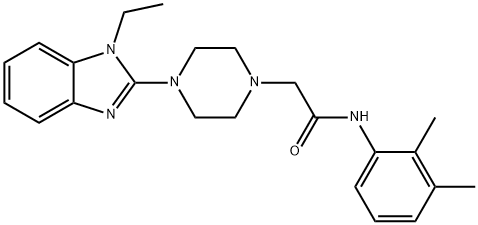 1-Piperazineacetamide,N-(2,3-dimethylphenyl)-4-(1-ethyl-1H-benzimidazol-2-yl)-(9CI) Struktur