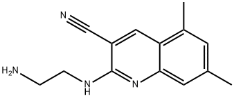 3-Quinolinecarbonitrile,2-[(2-aminoethyl)amino]-5,7-dimethyl-(9CI) Struktur