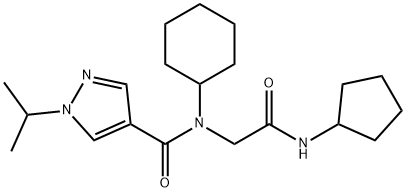 1H-Pyrazole-4-carboxamide,N-cyclohexyl-N-[2-(cyclopentylamino)-2-oxoethyl]-1-(1-methylethyl)-(9CI) Struktur