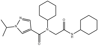 1H-Pyrazole-4-carboxamide,N-cyclohexyl-N-[2-(cyclohexylamino)-2-oxoethyl]-1-(1-methylethyl)-(9CI) Struktur