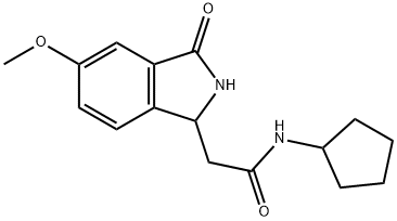 1H-Isoindole-1-acetamide,N-cyclopentyl-2,3-dihydro-5-methoxy-3-oxo-(9CI) Struktur