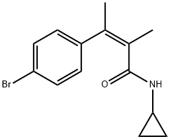 (Z)-4-Bromo-N-cyclopropyl-α,β-dimethylcinnamamide Struktur