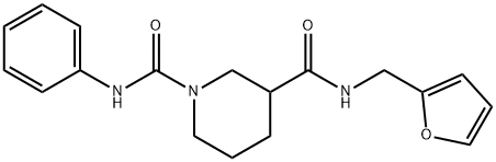 1,3-Piperidinedicarboxamide,N3-(2-furanylmethyl)-N1-phenyl-(9CI) Struktur