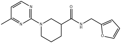 3-Piperidinecarboxamide,N-(2-furanylmethyl)-1-(4-methyl-2-pyrimidinyl)-(9CI) Struktur