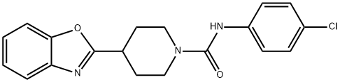 1-Piperidinecarboxamide,4-(2-benzoxazolyl)-N-(4-chlorophenyl)-(9CI) Struktur