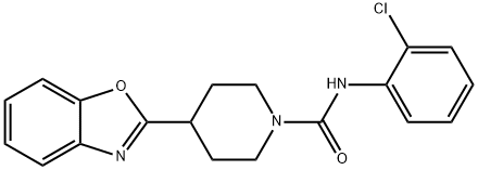 1-Piperidinecarboxamide,4-(2-benzoxazolyl)-N-(2-chlorophenyl)-(9CI) Struktur