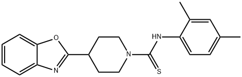 1-Piperidinecarbothioamide,4-(2-benzoxazolyl)-N-(2,4-dimethylphenyl)-(9CI) Struktur