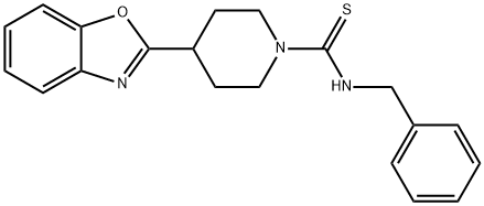 1-Piperidinecarbothioamide,4-(2-benzoxazolyl)-N-(phenylmethyl)-(9CI) Struktur