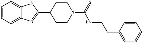 1-Piperidinecarbothioamide,4-(2-benzothiazolyl)-N-(2-phenylethyl)-(9CI) Struktur