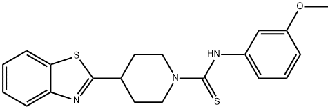 1-Piperidinecarbothioamide,4-(2-benzothiazolyl)-N-(3-methoxyphenyl)-(9CI) Struktur