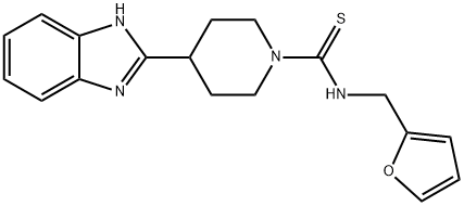 1-Piperidinecarbothioamide,4-(1H-benzimidazol-2-yl)-N-(2-furanylmethyl)-(9CI) Struktur