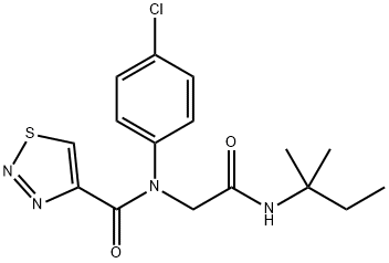 1,2,3-Thiadiazole-4-carboxamide,N-(4-chlorophenyl)-N-[2-[(1,1-dimethylpropyl)amino]-2-oxoethyl]-(9CI) Struktur