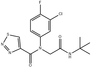 1,2,3-Thiadiazole-4-carboxamide,N-(3-chloro-4-fluorophenyl)-N-[2-[(1,1-dimethylethyl)amino]-2-oxoethyl]-(9CI) Struktur