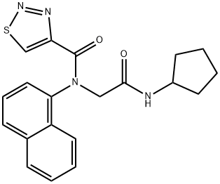 1,2,3-Thiadiazole-4-carboxamide,N-[2-(cyclopentylamino)-2-oxoethyl]-N-1-naphthalenyl-(9CI) Struktur