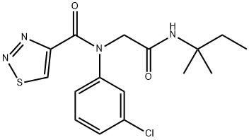 1,2,3-Thiadiazole-4-carboxamide,N-(3-chlorophenyl)-N-[2-[(1,1-dimethylpropyl)amino]-2-oxoethyl]-(9CI) Struktur