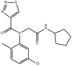 1,2,3-Thiadiazole-4-carboxamide,N-(5-chloro-2-methylphenyl)-N-[2-(cyclopentylamino)-2-oxoethyl]-(9CI) Struktur