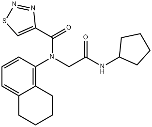 1,2,3-Thiadiazole-4-carboxamide,N-[2-(cyclopentylamino)-2-oxoethyl]-N-(5,6,7,8-tetrahydro-1-naphthalenyl)-(9CI) Struktur