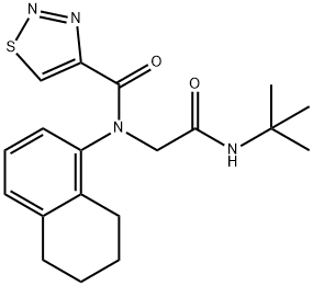 1,2,3-Thiadiazole-4-carboxamide,N-[2-[(1,1-dimethylethyl)amino]-2-oxoethyl]-N-(5,6,7,8-tetrahydro-1-naphthalenyl)-(9CI) Struktur