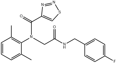 1,2,3-Thiadiazole-4-carboxamide,N-(2,6-dimethylphenyl)-N-[2-[[(4-fluorophenyl)methyl]amino]-2-oxoethyl]-(9CI) Struktur