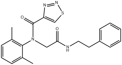 1,2,3-Thiadiazole-4-carboxamide,N-(2,6-dimethylphenyl)-N-[2-oxo-2-[(2-phenylethyl)amino]ethyl]-(9CI) Struktur