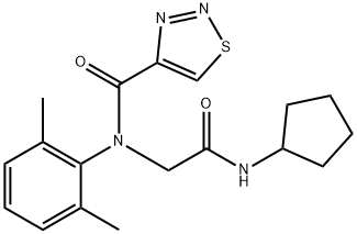 1,2,3-Thiadiazole-4-carboxamide,N-[2-(cyclopentylamino)-2-oxoethyl]-N-(2,6-dimethylphenyl)-(9CI) Struktur