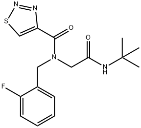 1,2,3-Thiadiazole-4-carboxamide,N-[2-[(1,1-dimethylethyl)amino]-2-oxoethyl]-N-[(2-fluorophenyl)methyl]-(9CI) Struktur