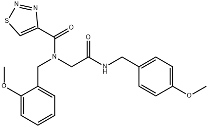 1,2,3-Thiadiazole-4-carboxamide,N-[(2-methoxyphenyl)methyl]-N-[2-[[(4-methoxyphenyl)methyl]amino]-2-oxoethyl]-(9CI) Struktur