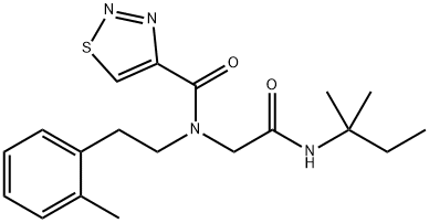 1,2,3-Thiadiazole-4-carboxamide,N-[2-[(1,1-dimethylpropyl)amino]-2-oxoethyl]-N-[2-(2-methylphenyl)ethyl]-(9CI) Struktur