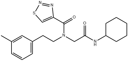 1,2,3-Thiadiazole-4-carboxamide,N-[2-(cyclohexylamino)-2-oxoethyl]-N-[2-(3-methylphenyl)ethyl]-(9CI) Struktur