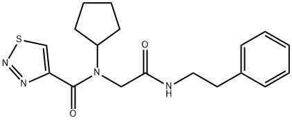 1,2,3-Thiadiazole-4-carboxamide,N-cyclopentyl-N-[2-oxo-2-[(2-phenylethyl)amino]ethyl]-(9CI) Struktur