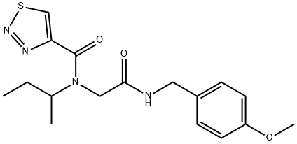 1,2,3-Thiadiazole-4-carboxamide,N-[2-[[(4-methoxyphenyl)methyl]amino]-2-oxoethyl]-N-(1-methylpropyl)-(9CI) Struktur