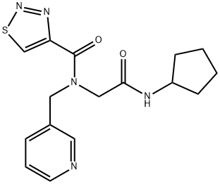 1,2,3-Thiadiazole-4-carboxamide,N-[2-(cyclopentylamino)-2-oxoethyl]-N-(3-pyridinylmethyl)-(9CI) Struktur