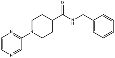 4-Piperidinecarboxamide,N-(phenylmethyl)-1-pyrazinyl-(9CI) Struktur