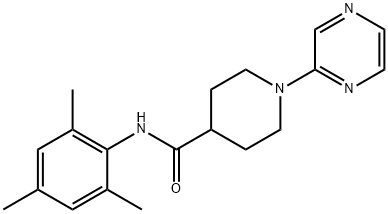 4-Piperidinecarboxamide,1-pyrazinyl-N-(2,4,6-trimethylphenyl)-(9CI) Struktur