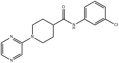 4-Piperidinecarboxamide,N-(3-chlorophenyl)-1-pyrazinyl-(9CI) Struktur