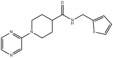 4-Piperidinecarboxamide,1-pyrazinyl-N-(2-thienylmethyl)-(9CI) Struktur