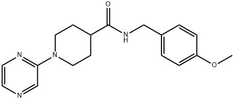 4-Piperidinecarboxamide,N-[(4-methoxyphenyl)methyl]-1-pyrazinyl-(9CI) Struktur