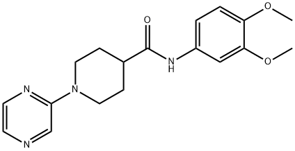 4-Piperidinecarboxamide,N-(3,4-dimethoxyphenyl)-1-pyrazinyl-(9CI) Struktur