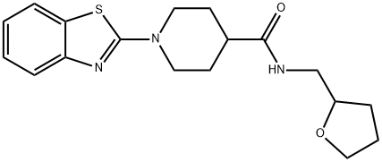 4-Piperidinecarboxamide,1-(2-benzothiazolyl)-N-[(tetrahydro-2-furanyl)methyl]-(9CI) Struktur