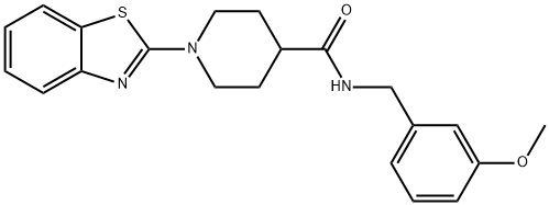 4-Piperidinecarboxamide,1-(2-benzothiazolyl)-N-[(3-methoxyphenyl)methyl]-(9CI) Struktur