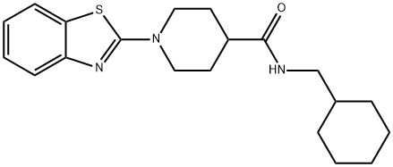 4-Piperidinecarboxamide,1-(2-benzothiazolyl)-N-(cyclohexylmethyl)-(9CI) Struktur