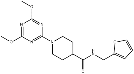 4-Piperidinecarboxamide,1-(4,6-dimethoxy-1,3,5-triazin-2-yl)-N-(2-furanylmethyl)-(9CI) Struktur