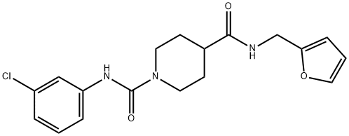 1,4-Piperidinedicarboxamide,N1-(3-chlorophenyl)-N4-(2-furanylmethyl)-(9CI) Struktur