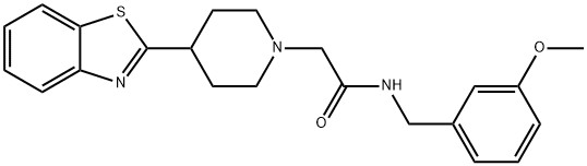 1-Piperidineacetamide,4-(2-benzothiazolyl)-N-[(3-methoxyphenyl)methyl]-(9CI) Struktur