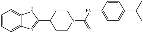 1-Piperidinecarboxamide,4-(1H-benzimidazol-2-yl)-N-[4-(1-methylethyl)phenyl]-(9CI) Struktur